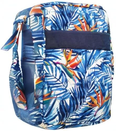 DIWI Quilted Bible Cover Large Sizes 10 X 7 X 2.75 Inches Good Book Case Blue (L, C1 Sea Flowers)