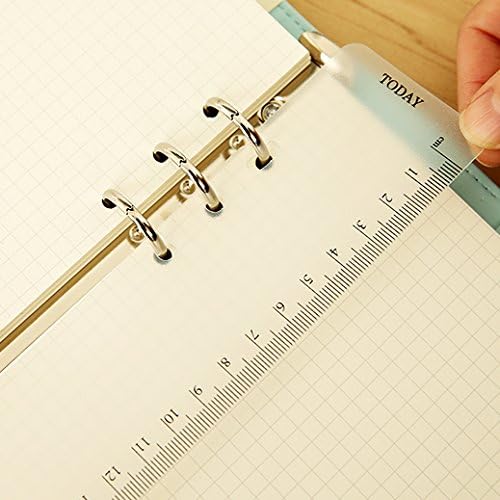 Zelten Refills/Loose Leaves for B5 Cover Ring Binder/Personal Organizer/Planner(B5 9 Holes, Today Ruler 01 Gold)
