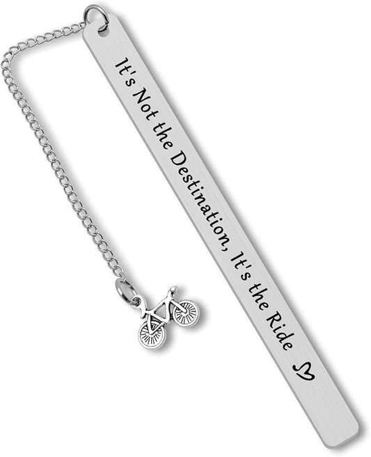 Cycling Gift Bicycle Inspirational Bookmark Encouragement Present for Cyclist Riding Gifts for New Driver Biker Cycling Gift for Racer Cyclists Enthusiast Mountain Biker Motivational Graduation Gifts