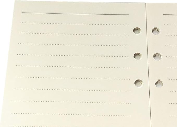 Harphia Spiral Notebook Refill, Planner Inserts of Rulled Line Paper for Filofax/Personal Journal, 45sheets/90pages (A6 3.74 x 6.77'', Line)