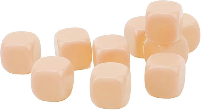 Drfeify Creative Crafts 30pcs in Established for DIY Projects and Educational Purposes, DICADOS of Plastic 6 Sides for Activities in The Classroom (Beige)