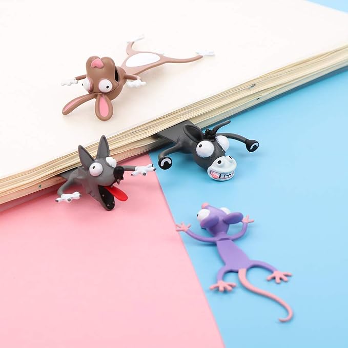 3D Stereo Wacky Animal Bookmark Funny Ocean Series Cute Creative Gift Novelty Bookmark for Reader (Mouse)