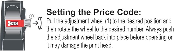 Veltec Contact Premium 1 Line Price Gun 8.22 Starter Kit, 8 Digits, 11,000 White Blank Labels, Pre-Loaded and Extra Ink Roller Included