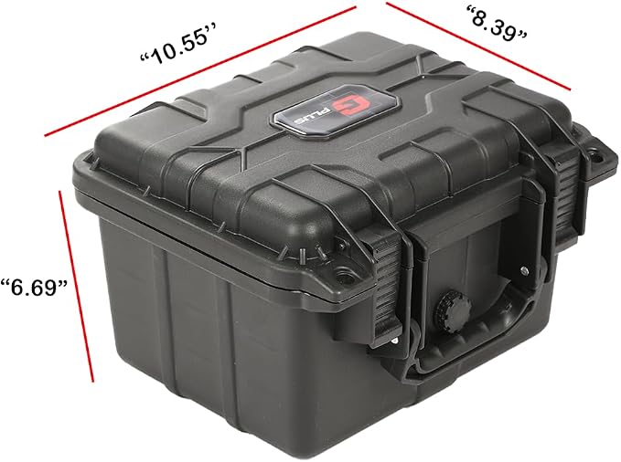 Storage Box for Collectible Cards, Tools, Screws, Craft Supplies DIY Adjustable Organizer Box with Removable Dividers & Protective Foam, Lightweight Stackable Storage Container Black Buckle