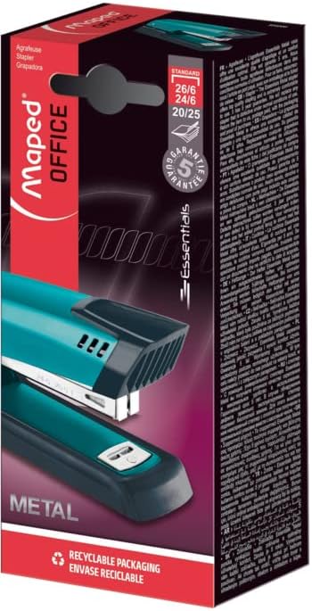 Essentials Metal Deco Stapler, 1-Pack Blister, Maped