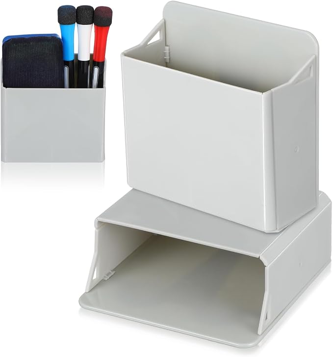 VILLCASE Pen Holder with Suction Cup for Desk Whiteboard Marker Organizer and Stationery Storage Compact 3.93X3.62X1.65In Desktop Pencil Holder for Office and Home
