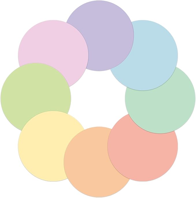 24 PCS Colorful Dry Erase Dots for Classroom Table 11in Dry Erase Circles Marker Stickers 8 Colors Removable Spots Sticker Wall Decals for School Classroom Teachers Students Whiteboard Desk Wall Decor