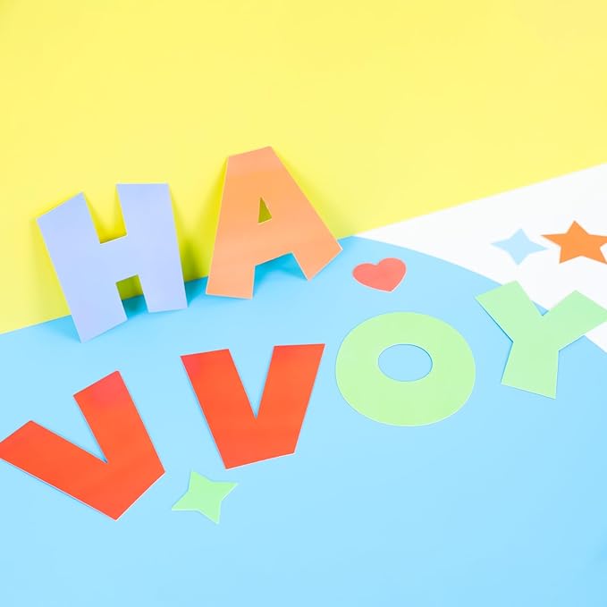 249 Pcs Bulletin Board Letters Set, 4 Inch Colorful Alphabet Numbers & Punctuation Cutouts with Adhesive Dots for Classroom Wall & School Decor (Candy)