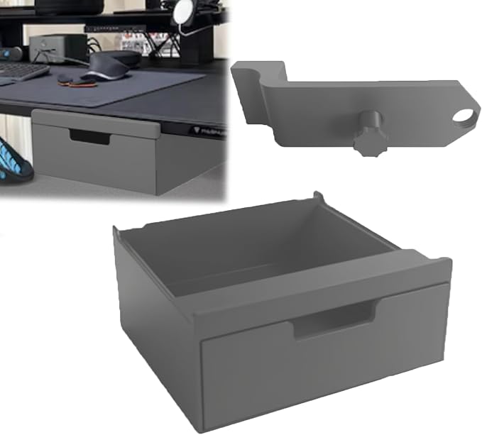 Magnetic Drawer for Secretlab Magnus Organizer Desk,Under Desk Storage Large Tray Compatible with Magnus Pro/XL,Strong Magnetic Mount,Space-Saving Design,23x23x7.3cm (Grey)