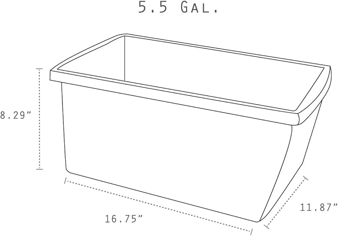 Storex 5.5 Gallon Storage Bin – Plastic Classroom Organizer for Books and Supplies, Yellow, 1-Pack (61484C06C)