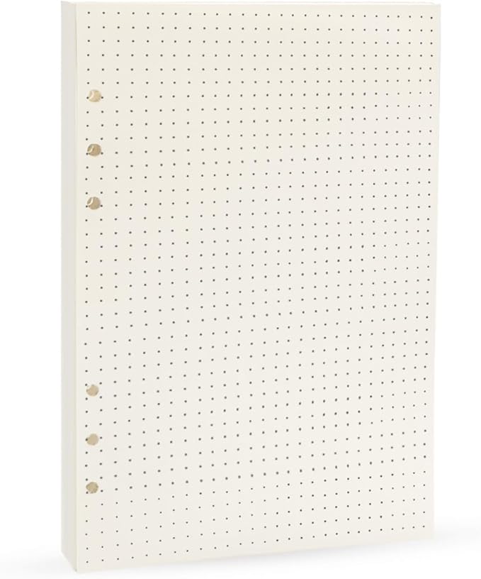 Harphia A5 Dot Planner Inserts, Spiral Notebook Refills, 6 Ring Binder Paper, Dotted Paper for Filofax (A5 5.59 x 8.27 inches, Dotmatrix)
