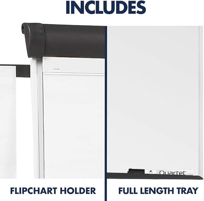 Quartet Easel, Magnetic Whiteboard/Flipchart, 3' x 2', Compass Mobile Presentation, Graphite Frame (ECM32EU)