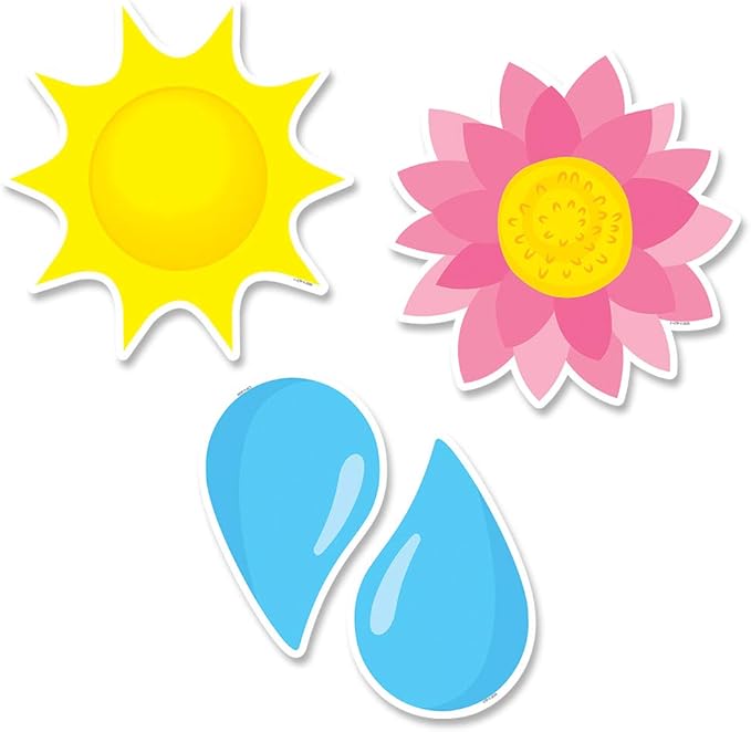 Creative Teaching Press Farm Friends Sunny Blooms 6" Designer Cut-Outs (10229)