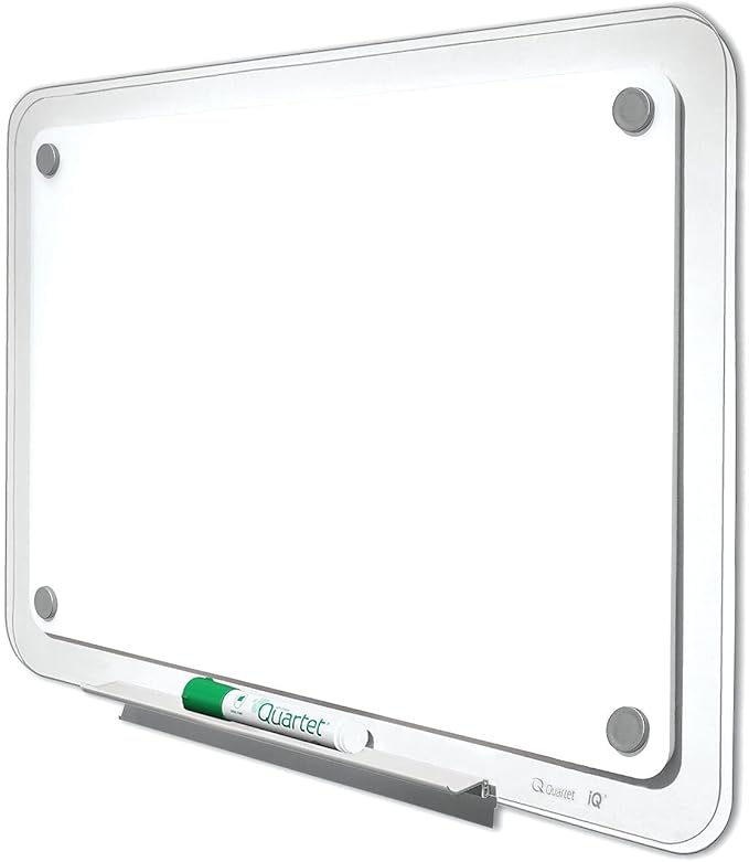 Quartet iQTotal Erase Marker Board, 11 x 6 3/4 Inches, White, Translucent Frame (TM1107)