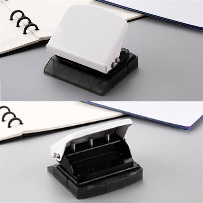 3/6/9 Hole Punch Handheld Metal Hole Punch Capacity 6mm for A4 A5 B5 for Notebook Scrapbook Journal Binding(D)