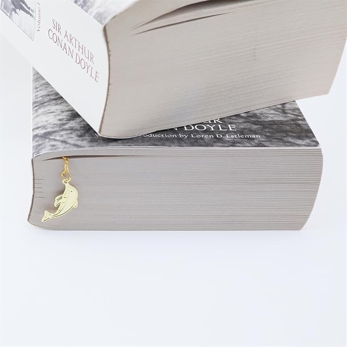 6 Pack Metal Animal Bookmarks with Chain, Golden Hollow Bookmark Gift for Book Lovers, Writers, Readers, Children, Teens, Men, Women, Adults