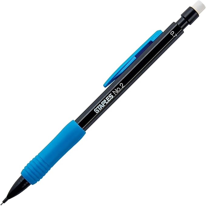STAPLES Mechanical Pencils, #2 Soft Lead, 12 Pack – Smooth‑Writing Pencils for Office, School & Exams