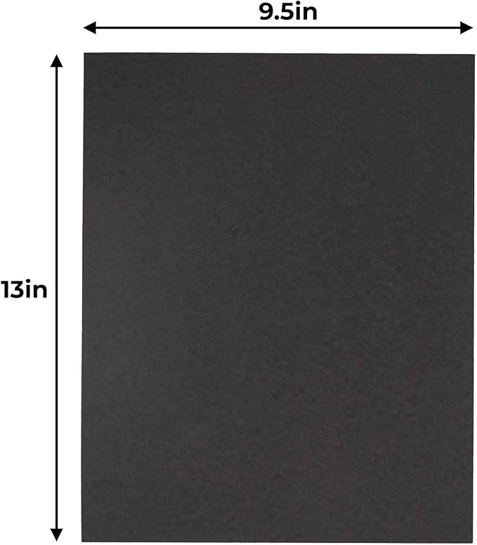 CountryArtHouse 9.5x13 Black Foamboards Acid-Free 3/16" Black Foam Core for Framing, Presentations, Crafts & More 100 Pack of Foam Boards