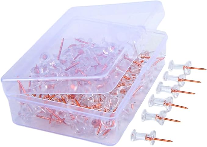 50Pieces Metal Push Pins Map Pins Thumb Tacks Pushpins for Cork Board Sewing Pins for Fabric Sewing Tape, Adhesives and Fasteners