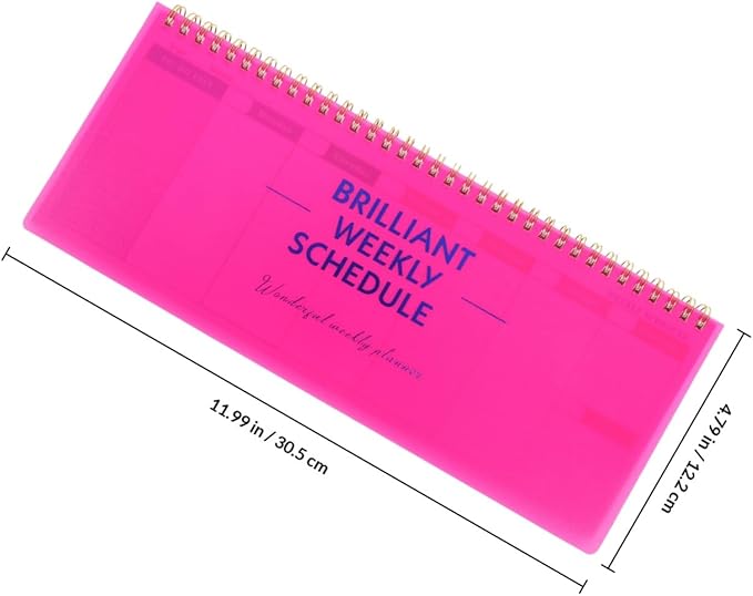 VICASKY Weekly Planner Spiral Book Desk Notebook Scheduler Calendar Bound Blank Desktop Undated Daily Planning Notepad Planne Pad Time Management Assignment Habit Tracker Plan Note Efficient Schedulin