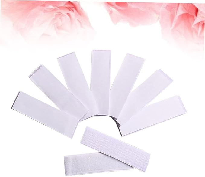 Self-Adhesive Tape 10 Pack Hook Loop Adhesive Strips Table Skirt Mounting Tape for Smooth Surfaces