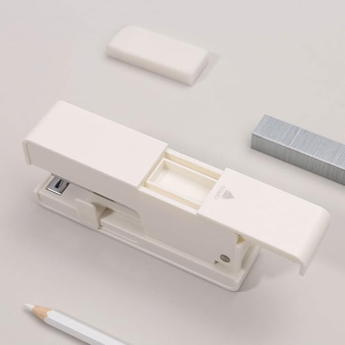 Desk Stapler Labor-Saving Desktop Stapler The Office Desktop Stapler Has a 20-Sheet Capacity Suitable for Office Document Binding School Supplies (Color : White)