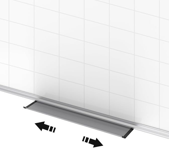 XBoard Magnetic Dry Erase Whiteboard with Lines 36 x 24 Inch, 3' x 2' Double Sided Hanging White Board Planner for Wall | Grid Lined White Board + Message Presentation Board
