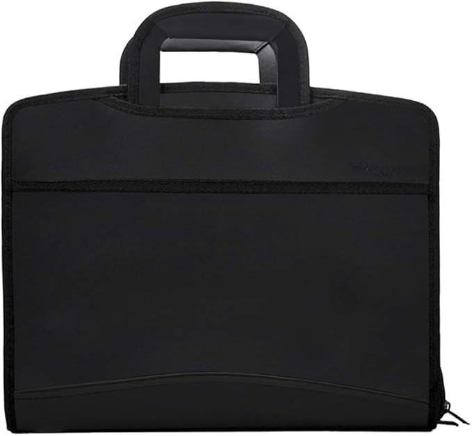 Business Portfolio Padfolio Briefcase for Laptop Document Receipt Note Storage Organizer Large Foldable Expandable File Folder Project Tablet A4 Paper Carrying Case Holder With Handles