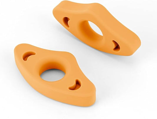 Book Page Holder, Silicone Book Thumb Page Holders for Reading Hands Free, Book Lovers Gifts & Book Accessories, 2 Pack (Small Size, Orange)