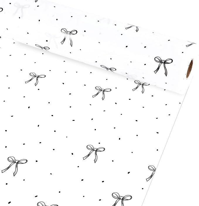 Black Bow Bulletin Board Roll Reusable Waterproof Erasable Black Bow and Book Non-Woven Fabric Bulletin Board Roll Bows Poster for Teacher Classroom Decors Wrap Crafts 15.75" x 40ft