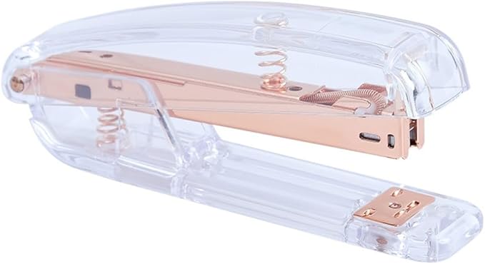 Transparent Acrylic Rose Gold Stapler