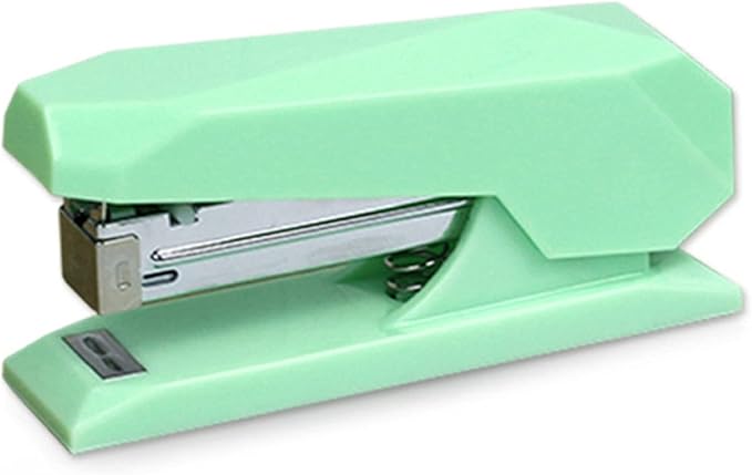 Stapler Office Stapler Desktop Stapler School Classroom or Desktop Accessories Staples up to 20 Sheets Mint Green White Office Stapler (Color : Light Green)