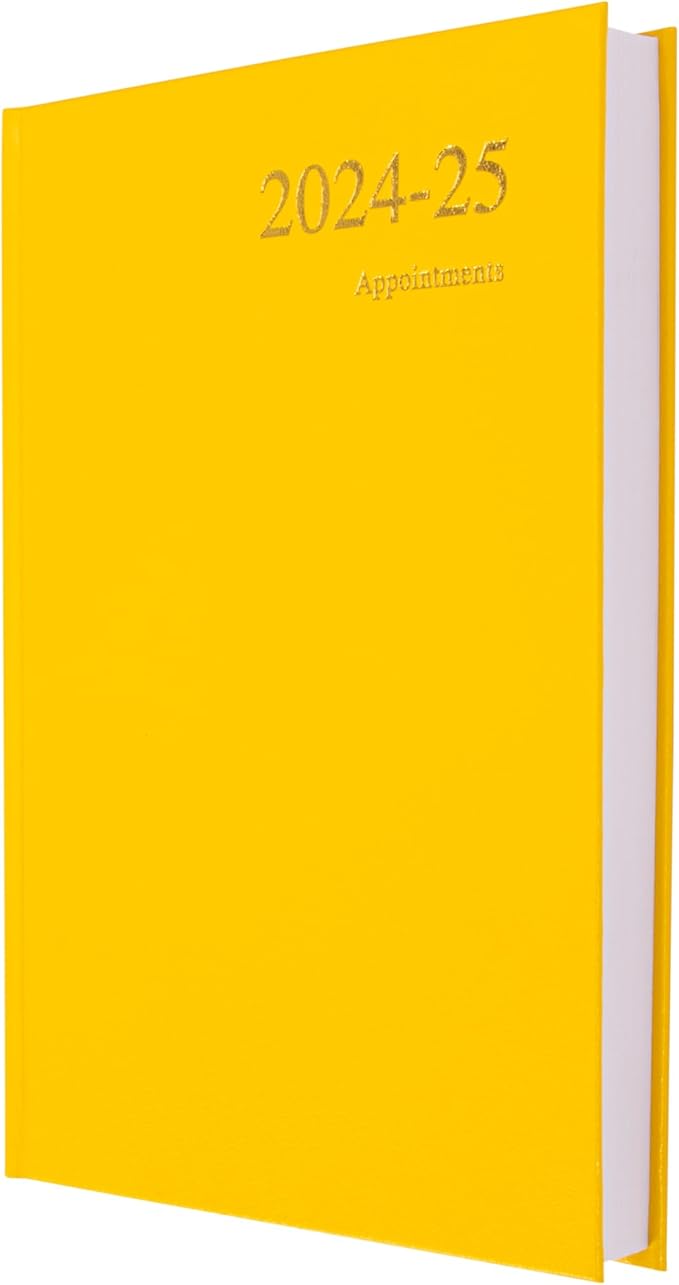 Collins Essential A5 Academic Year 2024-25 Day a Page Diary - Yellow - Mid Year Academic Planner for Students and Teachers - ESSA51M.45-2425 - July 2024 to July 2025