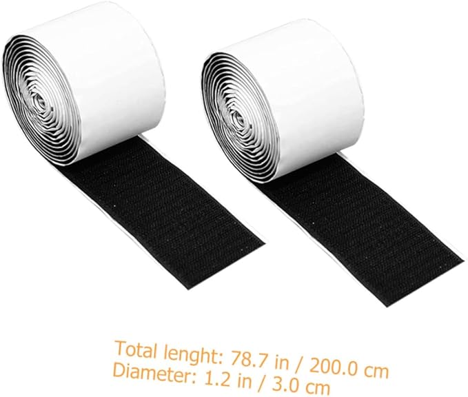 VANZACK 2rolls Guitar Effects Pedal Mounting Tape Double Sided Tape for Pedal Board Hook and Loop Straps for Guitar Board Accessories