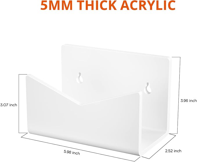Richboom Acrylic Mail Holder, Envelope Holder for Desk Countertop Letter Holder for Home Office School (1 Section White)