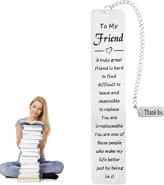 Friendship Gifts for Women Friends, Best Friend Birthday Gifts for Her, Sentimental Bookmark for BFF, Long Distance Friendship Thank You Gifts for Female Friend, Going Away Gifts