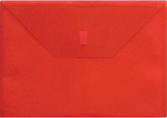 Lion Design-R-Line Poly Envelope, 9-3/8 x 13 Inches, Transparent Red, 1 Envelope (22080-RD)