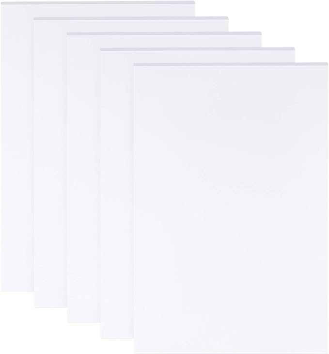 BENECREAT 5 Sheets 3mm White Foam Boards 11.8x7.8inch Rectangle Foam PVC Sheet Poster Board Mount Board for Mounting, Crafts, Modelling, Art, Display, School Projects