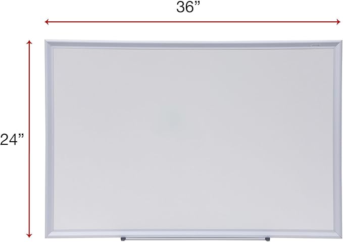 Universal 44624 Dry Erase Board, Melamine, 36 x 24, Aluminum Frame