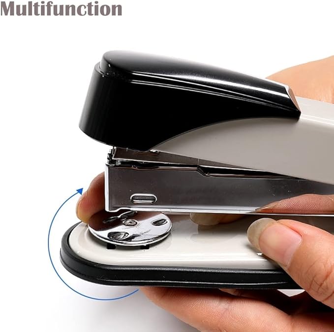 Desk Stapler Compact Stapler Student Office Thickened Stapler Multifunctional Bottom Rotatable Stapler Suitable for Office Document Binding School Supplies (Color : C)