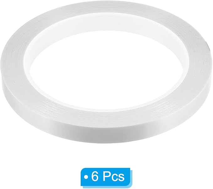 PATIKIL 3/8" Whiteboard Tape, 6 Pack Thin Dry Erase Tape for Graphic Chart Marking DIY Art, White