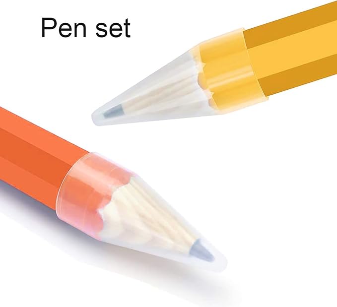 BUSHIBU Giant Pencil, 14 Inch Big Jumbo Pencils, Funny Oversized Huge Comically Large Pencil with Cap for Prop/Gifts/Decor(Yellow/Orange)