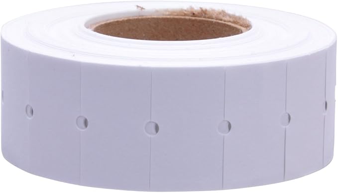 White Cold Temp, Outdoor Synthetic Labels with No Tamper Proof Slits to fit Towa® GS Series/Halmark/Century Price Guns 16 Pack (Free Ink roll Included)