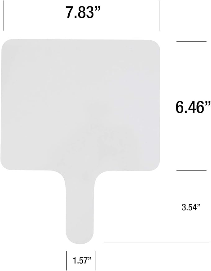 Dry Erase Answer Paddle - White Board, Double Sided Paddles (25 Pack, 7.83 X 6.46 Inches)