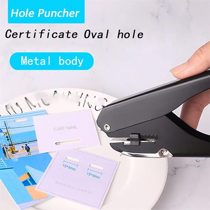Metal Oval Single Hole Punch Oval Punch 4 * 15mm Oval Hole Paper Punch