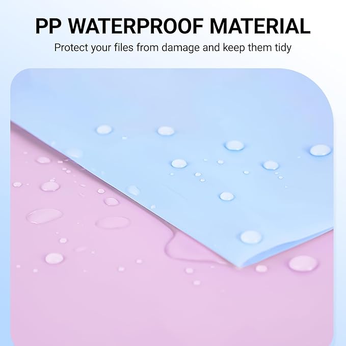 Plastic Hanging File Folders, 6 Pack Pastel Hanging Folders，Letter Size with 1/5-Cut Tabs, Strong for Bulk Files, Documents and Paper, Office & Home Filing