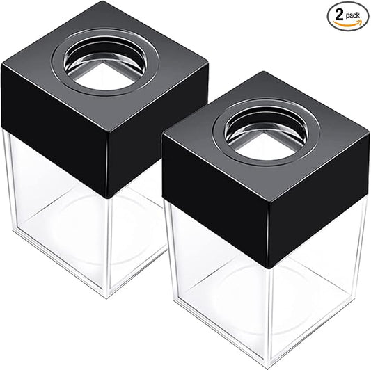grwanpen® Extra Large Magnetic Paper Clip Dispenser – 500 Clip Capacity, Heavy-Duty Magnetic Desktop Organizer for Office, Home Office & School Supplies – Efficient Organization,Black,2-Pack