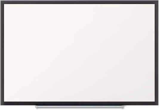 Quartet Magnetic Dry Erase White Board, 48"W x 36"H Whiteboard, Nano-Clean Surface Resists Ink Stains, Black Aluminum Frame (SM534B)