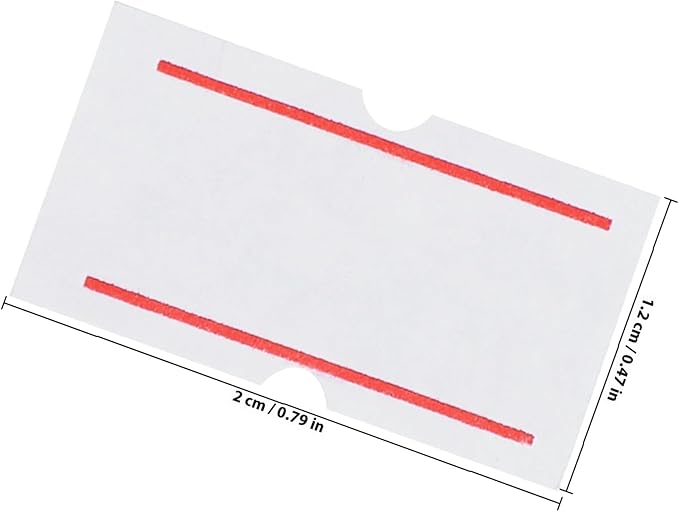 TEHAUX 5000pcs Self-Adhesive Price Tag Paper Labels with Double Stripes for Price Gun Labeler, 10 Rolls Cost Tag Stickers for Retail and Shop Pricing