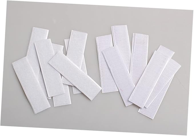 CHILDWEET 5pcs Self-Adhesive Hook and Tape Mounting Strips for Home Office and Crafting Strong Holding Power Smooth Reusable and Removable for Wall Lights and Decorations